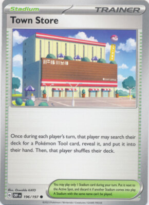 4x Town Store - 196/197 - Common NM-Mint Pokemon SV03 - Obsidian Flames