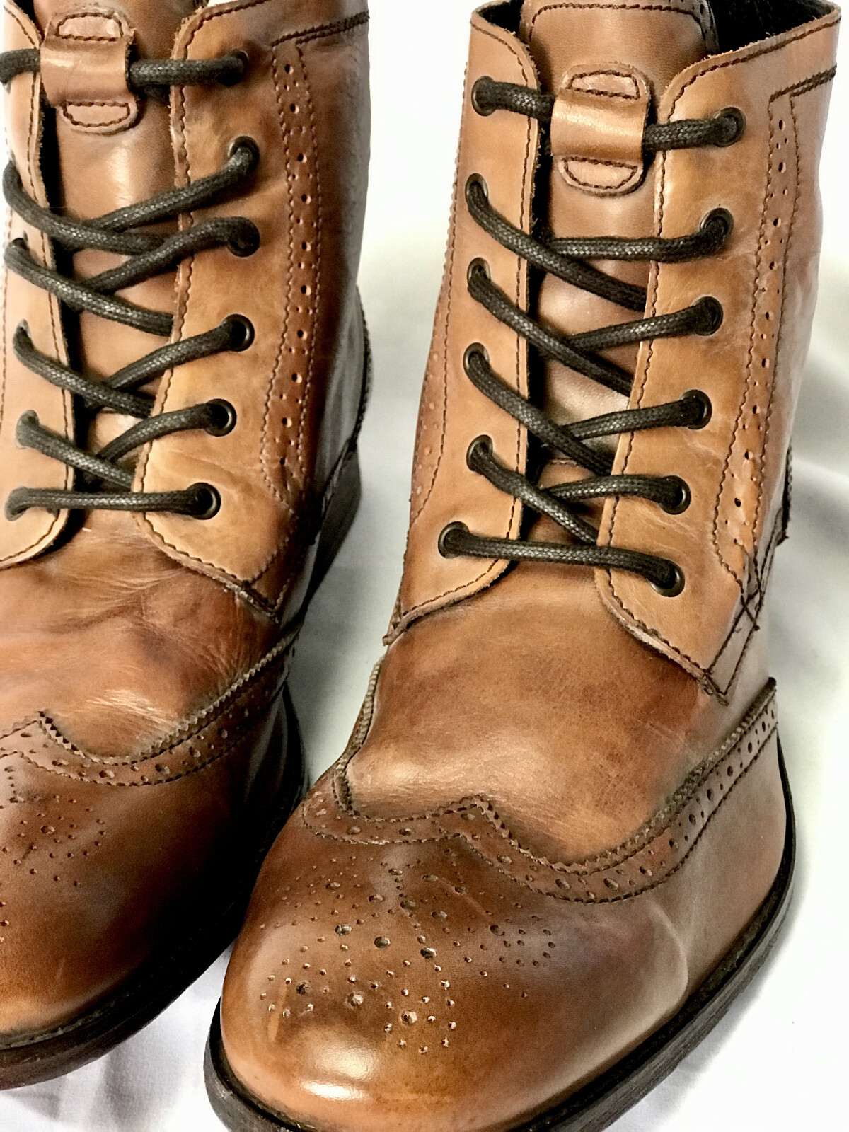 simpson tan brogue boot