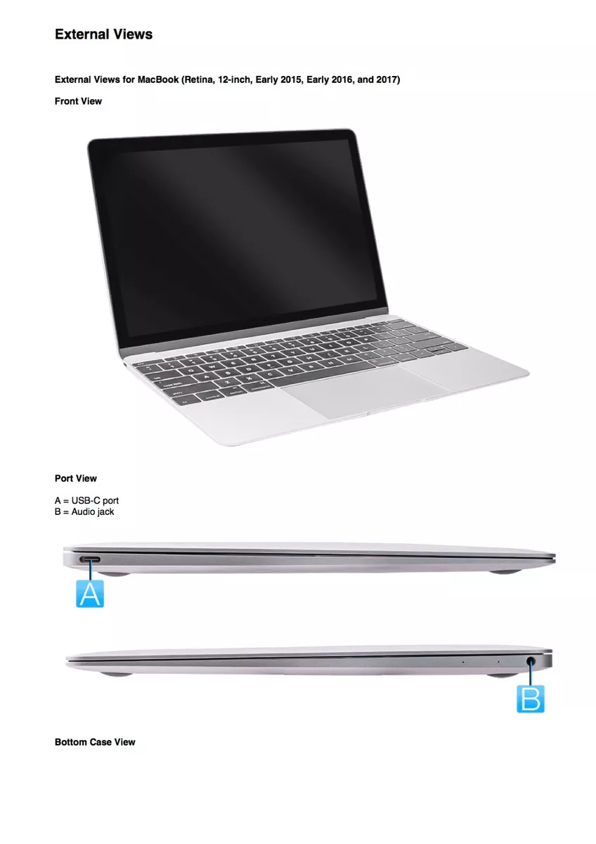 MacBook Retina 12-inch 2015-2017 Service Technical Guide to