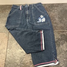 Vintage Winnie the Pooh Embroidered Denim Jeans Girls Size 10 Disney