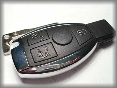 3 TASTEN CHROM SMART SCHLÜSSELANHÄNGER FERNBEDIENUNG GEHÄUSE, für MERCEDES A B C E SPRINTER VITO++