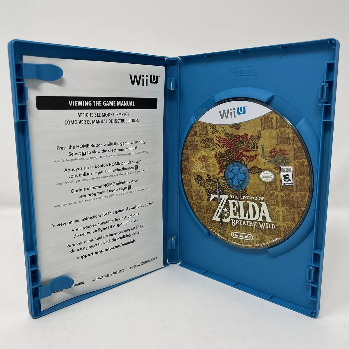 The Legend of Zelda: Breath of the Wild Wii U Complete with Manual no  scratches