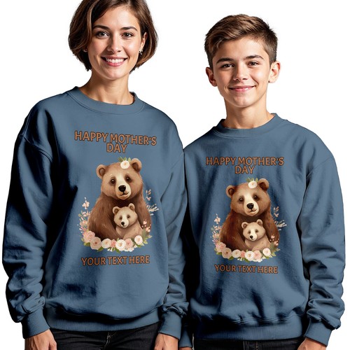 Personalised Womens Kids Bear Cub Mothers Day Sweatshirt Jumper Funny Mama #MD - Picture 18 of 30