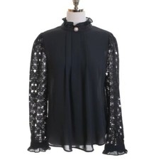 Lace Sleeve Vintage Victorian Pearl Blouse Gothic Emo Witchy,MadeInKorea,Fiona
