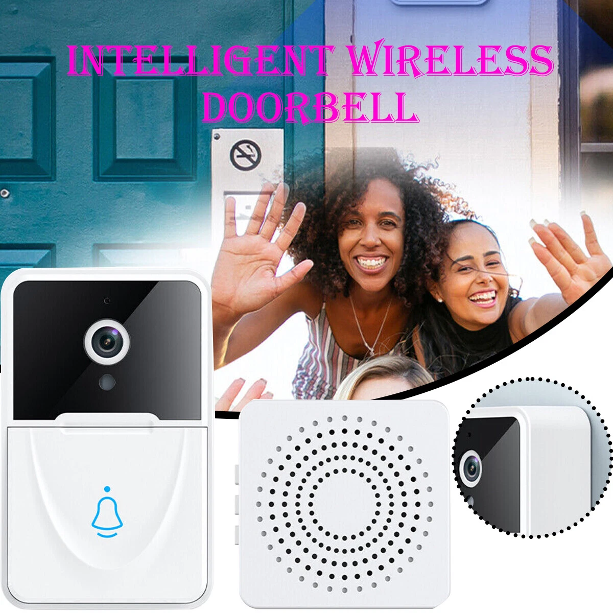 Smart Wireless WiFi Video Doorbell Phone Camera Door Bell Ring.