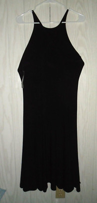 American Living Black Strappy Fit and Flare Sun Dress Women's size 8  NWT $90