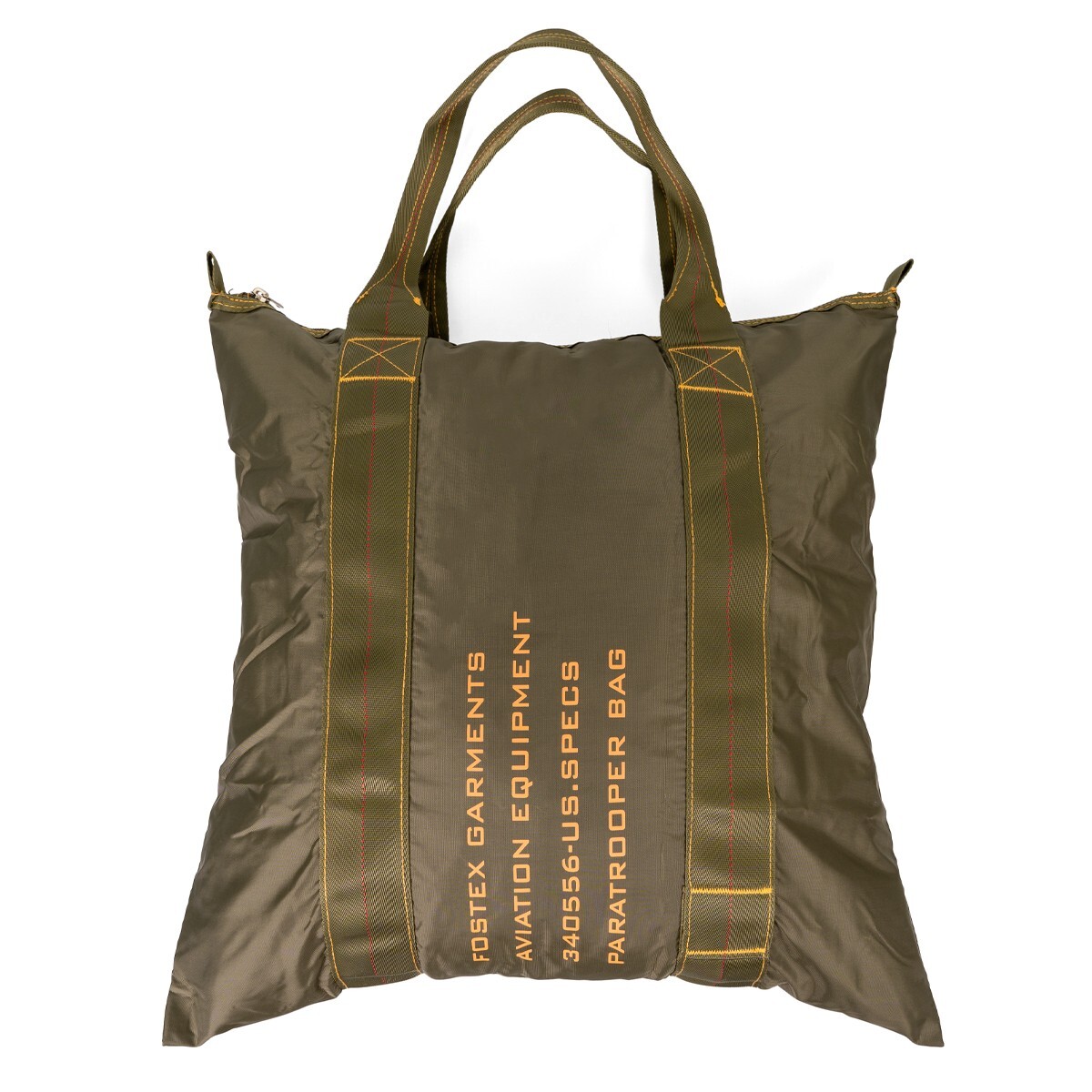Military Style Paratrooper Tote Bag - Olive Green-Nylon- Modern