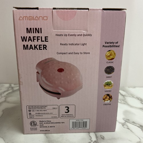 Mini Waffle Barbie Rosa Keto Nuevo En Caja Manchada - Nunca Usado Modelo 708514 - Imagen 4 de 9