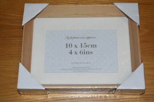 Debenhams Blue Pine Wood Photo Frame 4"x6" Brand New & Sealed