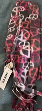 NWT GIRLS OLD NAVY FLEECE SCARF-ONE SIZE-MULTICOLOR PEACE SIGNS