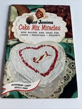 Vintage Aunt Jemima Cake Mix Miracles Recipes Cook Book Cakes Frostings Desserts
