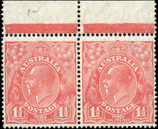 Australia Stamp Scott #68c Watermark 203 Perf 14 Pair Mint NH F