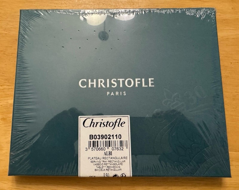 Christofle Silverplate Albi Serving Tray 16 x 20 CM New In Box