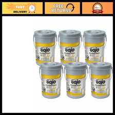 Dual-Sided Scrubbing Towels Canister, 6 Pack x 72 Count, Heavy-Duty Cleaning Wip