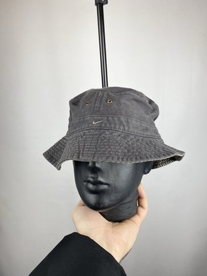 Vintage Nike Panama Hat Gray Y2k Vntg M Size Rare 