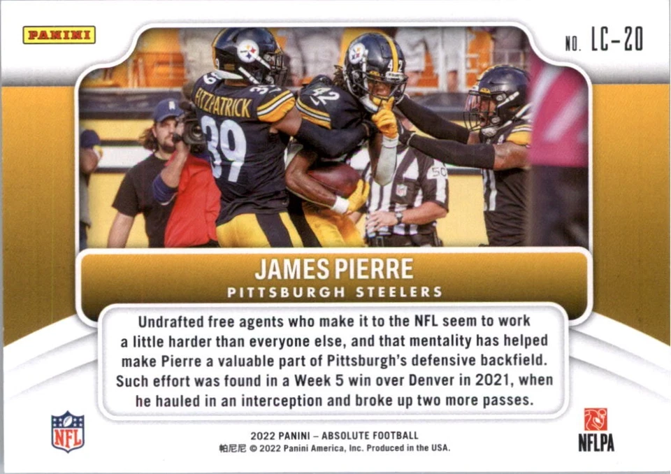 2022 Absolute Last Call #20 James Pierre - FB - Image 2 of 2