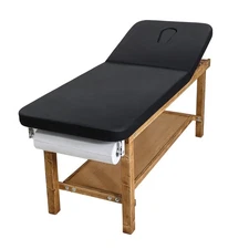 Uimoso Wooden Medical Exam Table with Adjustable Backrest for Clinical Use