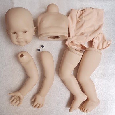 30'' Unpainted Reborn Baby Doll DIY Kits Toddler Blank Mold with Cloth Body Gift