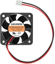 ANVISION 40mm x 10mm DC 5V Brushless Cooling Fan, Black ( 2-Pin FAN ) 