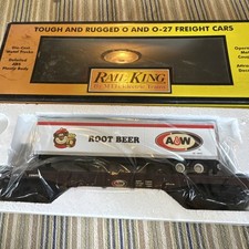 MTH 30-76373 A&W Rootbeer Flat Car w/Trailer ...