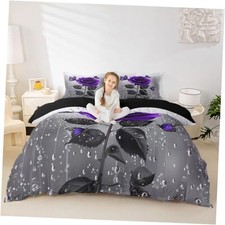 Rose Duvet Cover Queen Size Purple Rose Floral Queen No Comforter Multi 18
