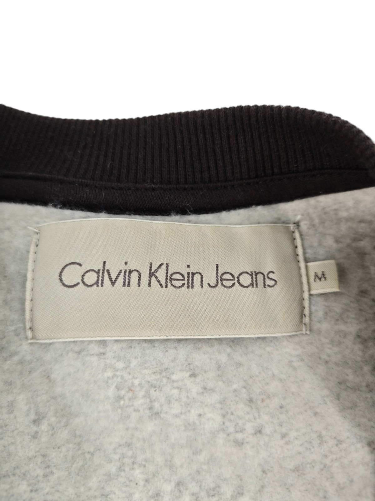 Calvin Klein Pullover Men's Size M Grey Sweater Jumper Logo Designer image 5