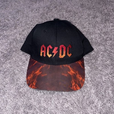 AC/DC Highway to Hell Snapback Hat Flame Brim Cap Rock Band Merch One Size Fans