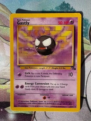 Gastly 33/62 Regular Fossil, Excellent Condition