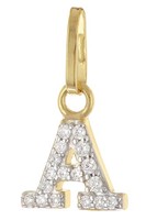 Trendor Schmuck Buchstaben-AnhäNger A 925 Silber Vergoldet 21284-A