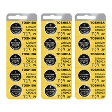 Toshiba CR2032 Battery 3V Lithium Coin Cell 15 Batteries 5 Count Pack Of 3 