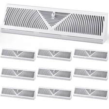 10 Pack Baseboard Register Vent 18 Inch Duct Opening Size Vent Covers for Hom...