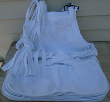 Lot of 11 Regent Kitchen Apron Unisex Solid White Cooking Medium Canvas