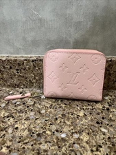 Louis Vuitton Monogram Zippy Zip Around Compact Wallet - Light Pink NEW