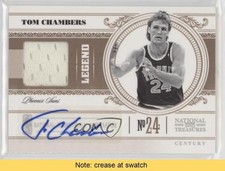 2010-11 Playoff National Treasures Legend 5/49 Tom Chambers #142 Auto READ 0b1