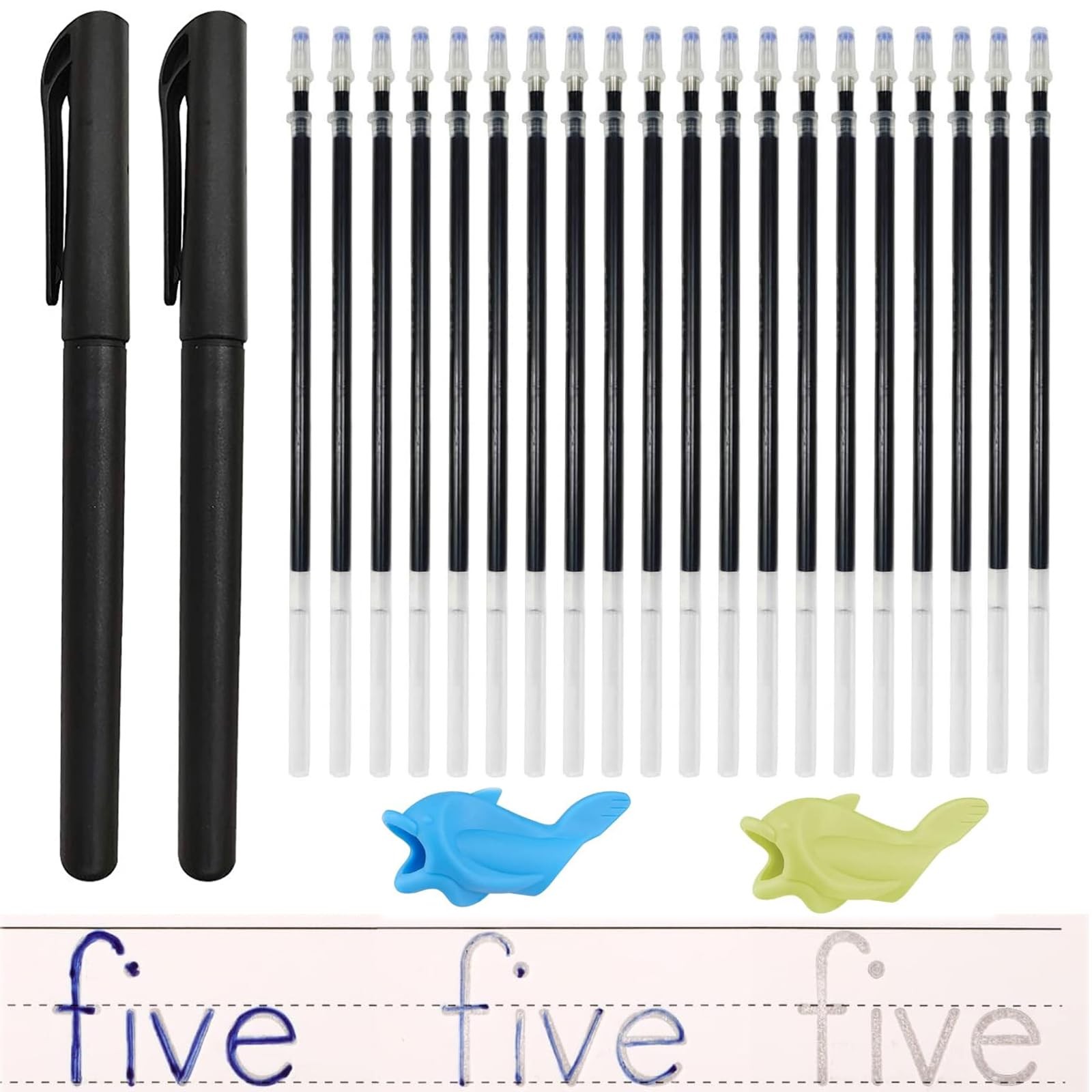 Magic Pens & Refills for Grooved Handwriting WorkbooksDisappearing Ink Pens f...