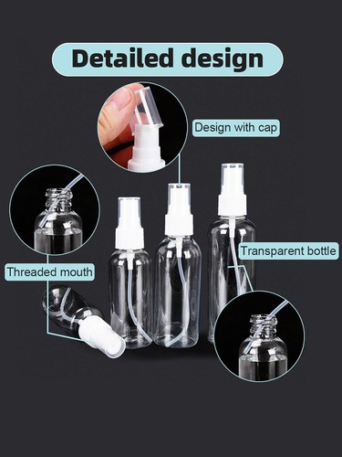 MINI PLASTIC SPRAY BOTTLE FINE MIST REFILLABLE FORCOSMETIC CLEANING LIQUID - Picture 7 of 8