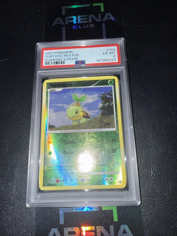 Turtwig 103/130 Diamond and Pearl Reverse Holo PSA 6 tot. Pop 14 | eBay