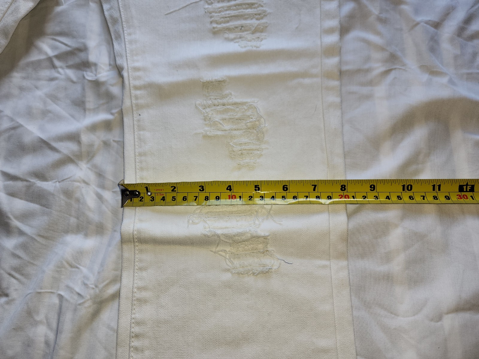 PLATINI JEANS CO. MEN'S STRAIGHT LEG DENIM WHITE JEANS SIZE 31/30 NWT!!!