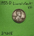 1933 D Lincoln Wheat Cent / Penny 1c Vf Very Fine