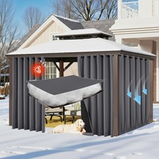 RYB HOME Outdoor/Indoor Thermal Insulated FadeResistant Blackout Curtains 84 ...