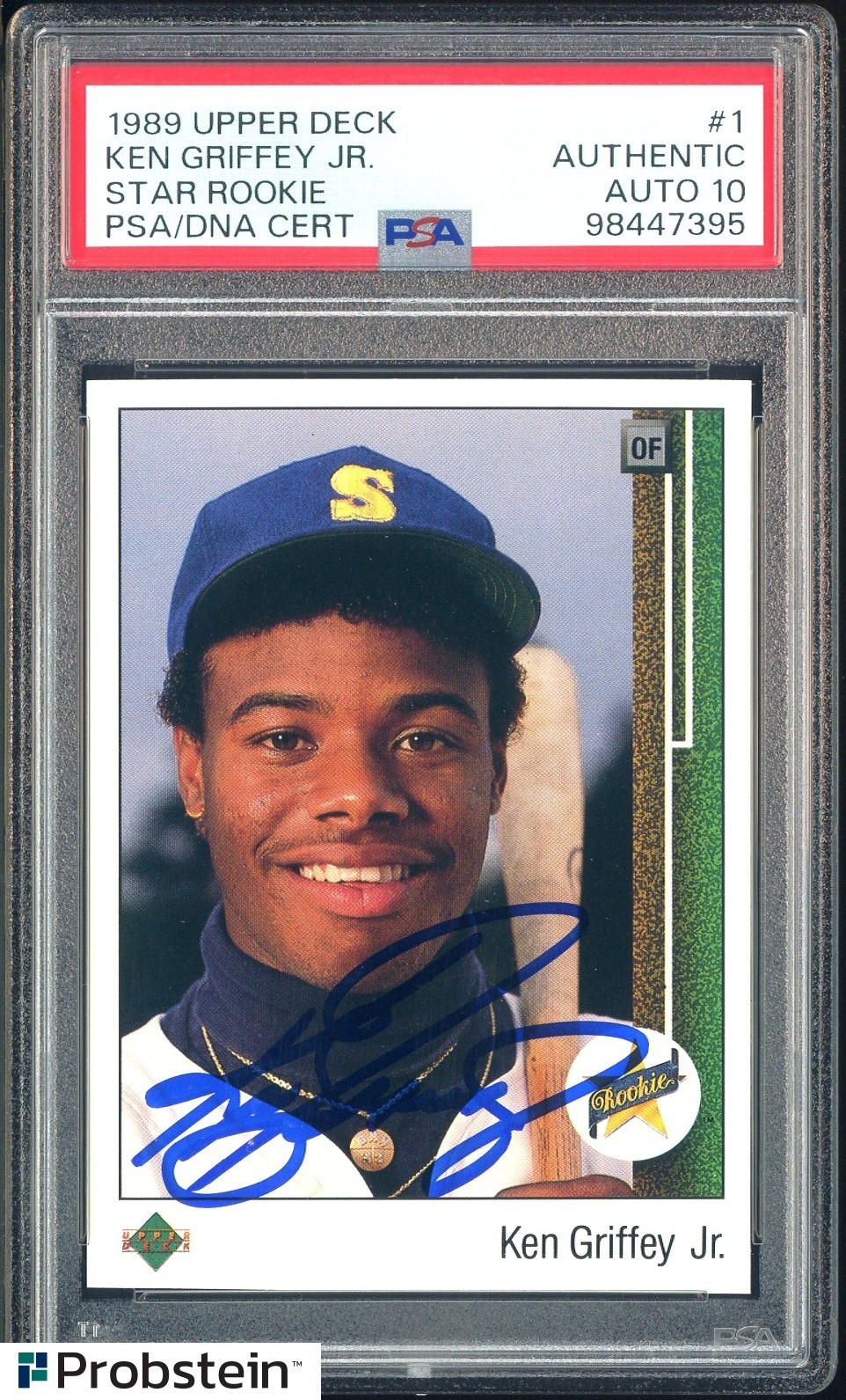 Ken Griffey Jr HOF Signed 1989 UD Star Rookie #1 Mariners RC Rookie PSA/DNA AUTO
