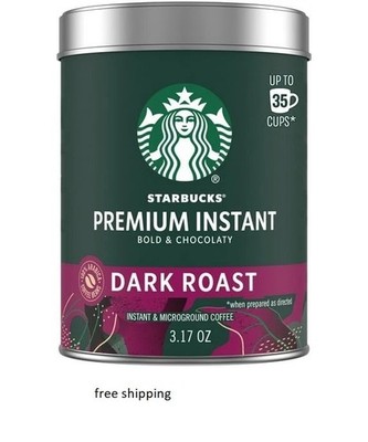 Starbucks Premium Dark Roast Instant Coffee 3.17 oz - Usually Delivery 2 3 Days