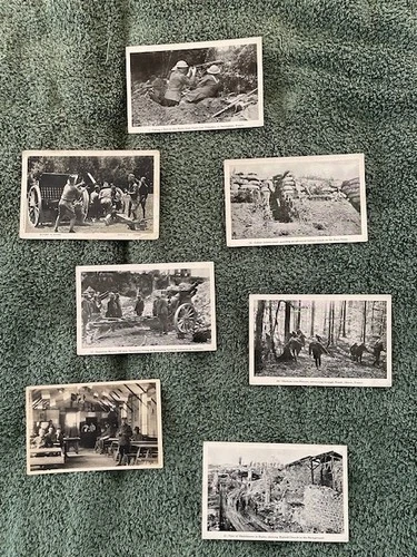 Military Soldiers - 7 dill WW1 antique b&w postcards  1910s-1920s
