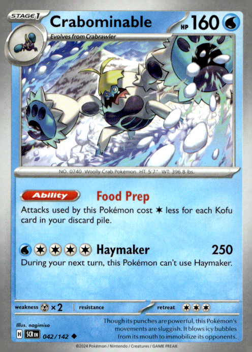 Crabominable Uncommon SV07: Stellar Crown 042/142 NM
