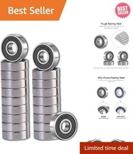 20 Pcs 608 2RS Miniature Deep Groove Ball Bearings High Precision Alloy Steel