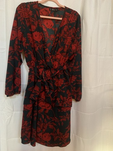 Uguest Damen 2XL rot schwarz Kleid (fällt klein aus)