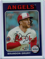 2024 Topps Heritage - Chrome Purple Refractor Brandon Drury #20