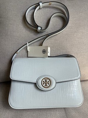 Tory Burch Damen Robinson Handtasche Blau Leder