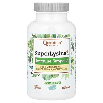 Quantum Health Super Lysine  Immune System 180 Tablets Milk-Free, No Artificial