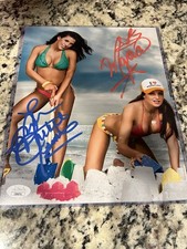 WWE Mickie James Dual Autographed 8x10 Photo Maria Wrestling Signed Metallic